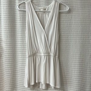 2/$15 Boston Proper Soft White Cinched Top - Small